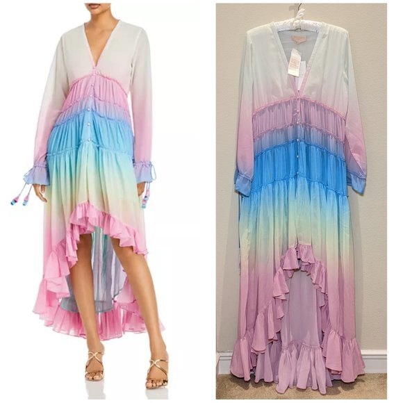 NWT Rococo Sand Rainbow Ombré Maxi Dress - Picture 1 of 15